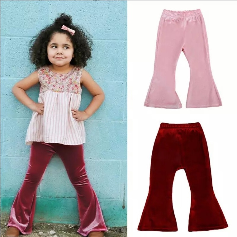 Velour Bellbottom Pants